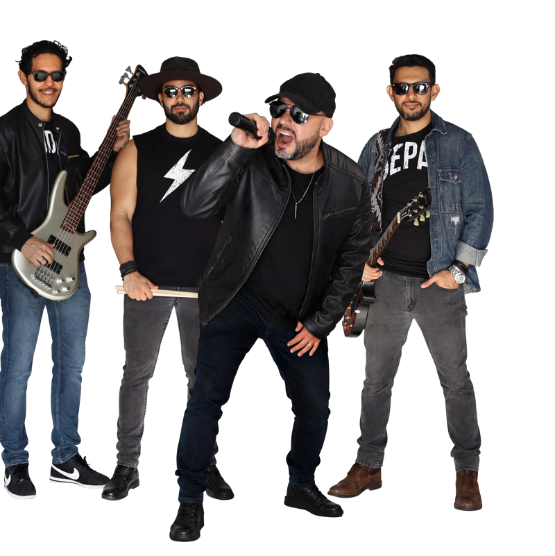 Los cuatro integrantes de Sepa Judas con sus instrumentos
